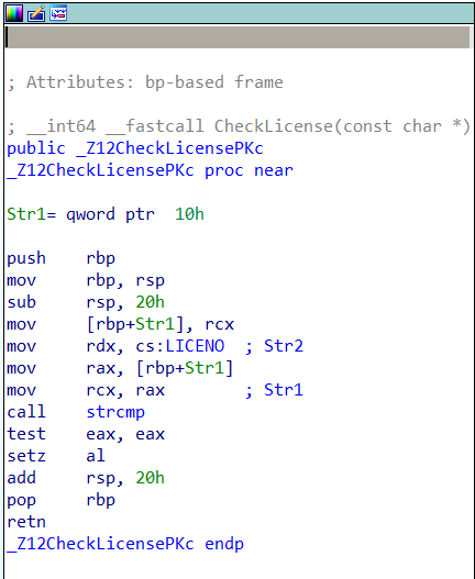 CheckLicense() function